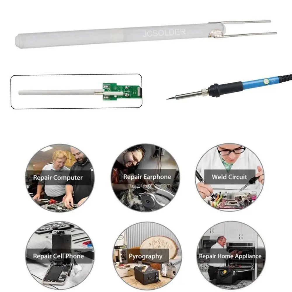 1/2Pcs Ceramic Electric Adjustable Temperature Soldering Iron Heater Internal Heating Element 908 908S Solder Tools