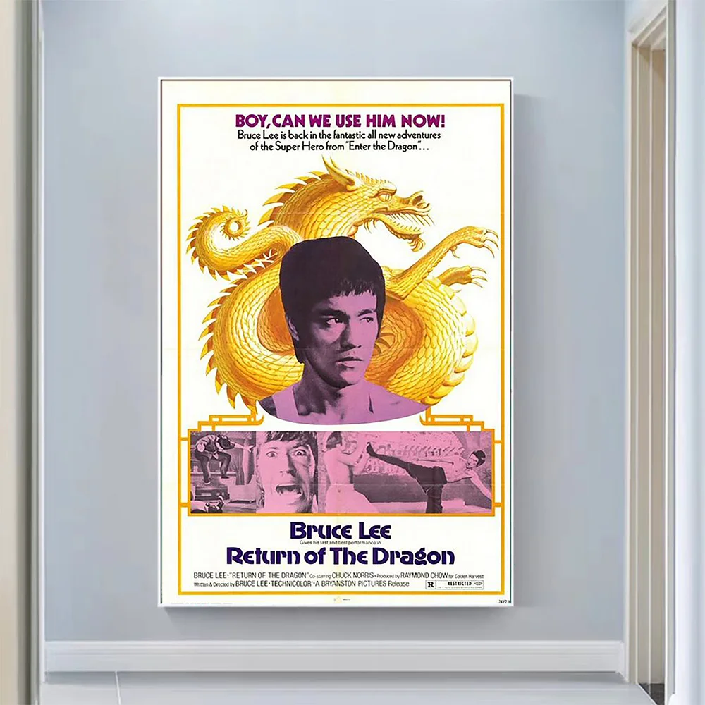 

V0994 The Way of the Dragon Винтаж, классическое кино ткань HD постер Искусство украшение для дома подарок