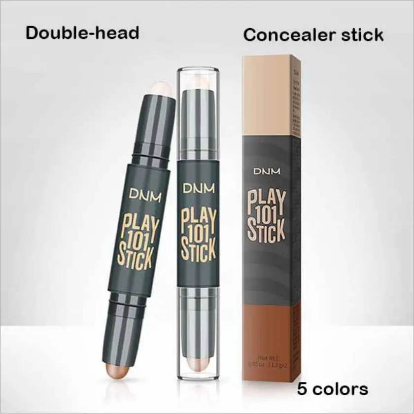 Bâton correcteur pour contour des yeux et du visage pour femme, surligneur, bronzant, crayon vert, cosmétique, maquillage 3D, T0345