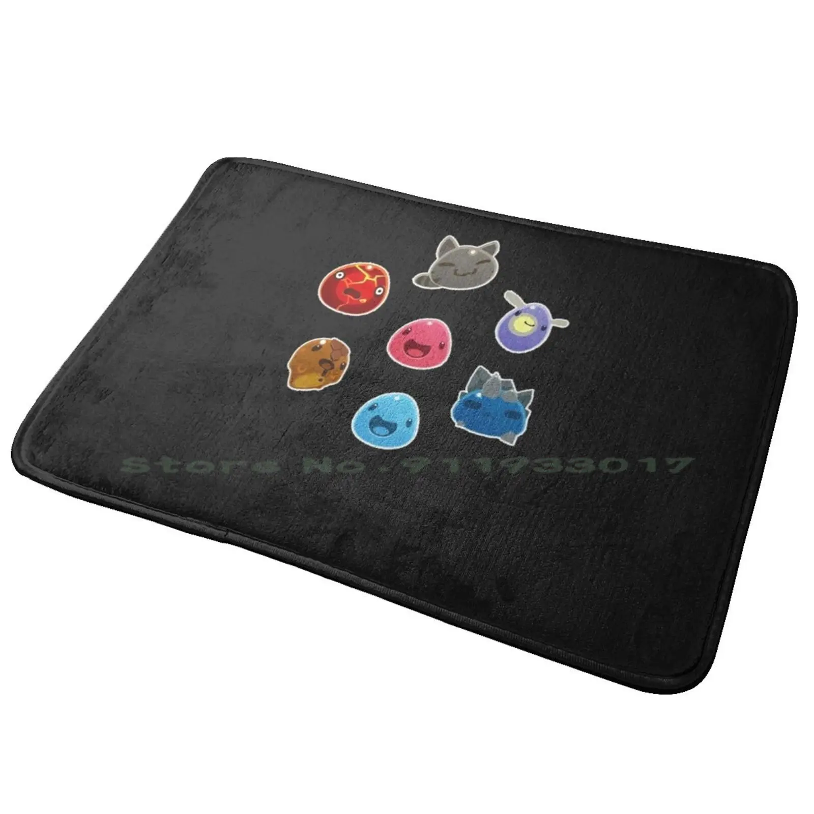 Slime Rancher Slimes Pattern Sticker Entrance Door Mat Bath Mat Rug M?tley Crüe Dr Feelgood Logo Hard Metal Anti-Slip Bedroom