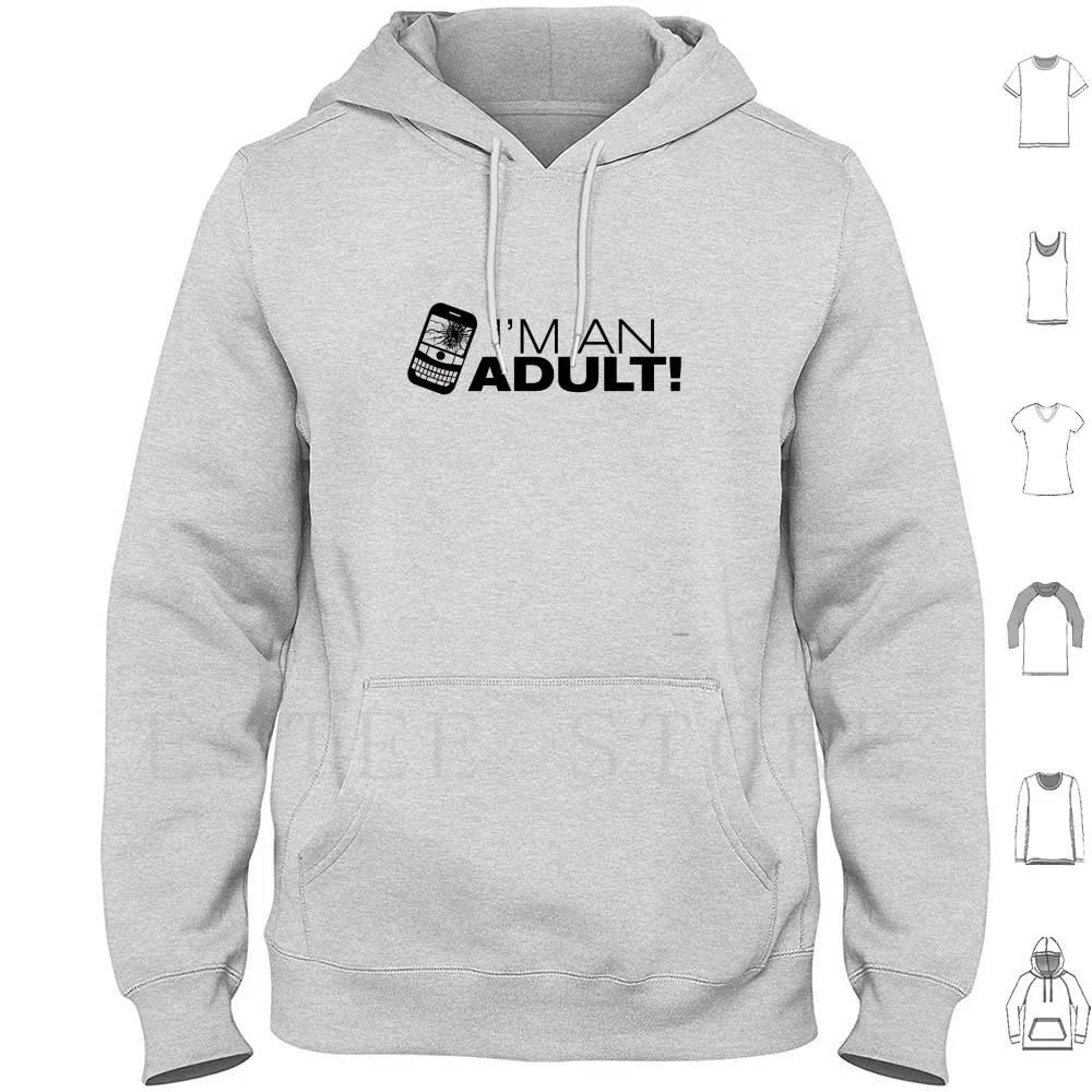 I'm An Adult! ( Black Version ) Hoodies Long Sleeve Adult Im An Adult Lonely Island My Dads Not A Phone Andy