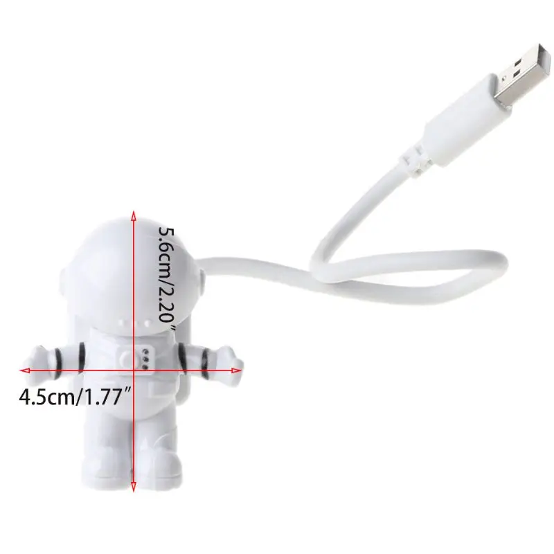 Creative Spaceman Astronaut ยืดหยุ่น LED USB Night Light สำหรับของเล่นเด็กสำหรับโน้ตบุ๊ค PC แล็ปท็อป