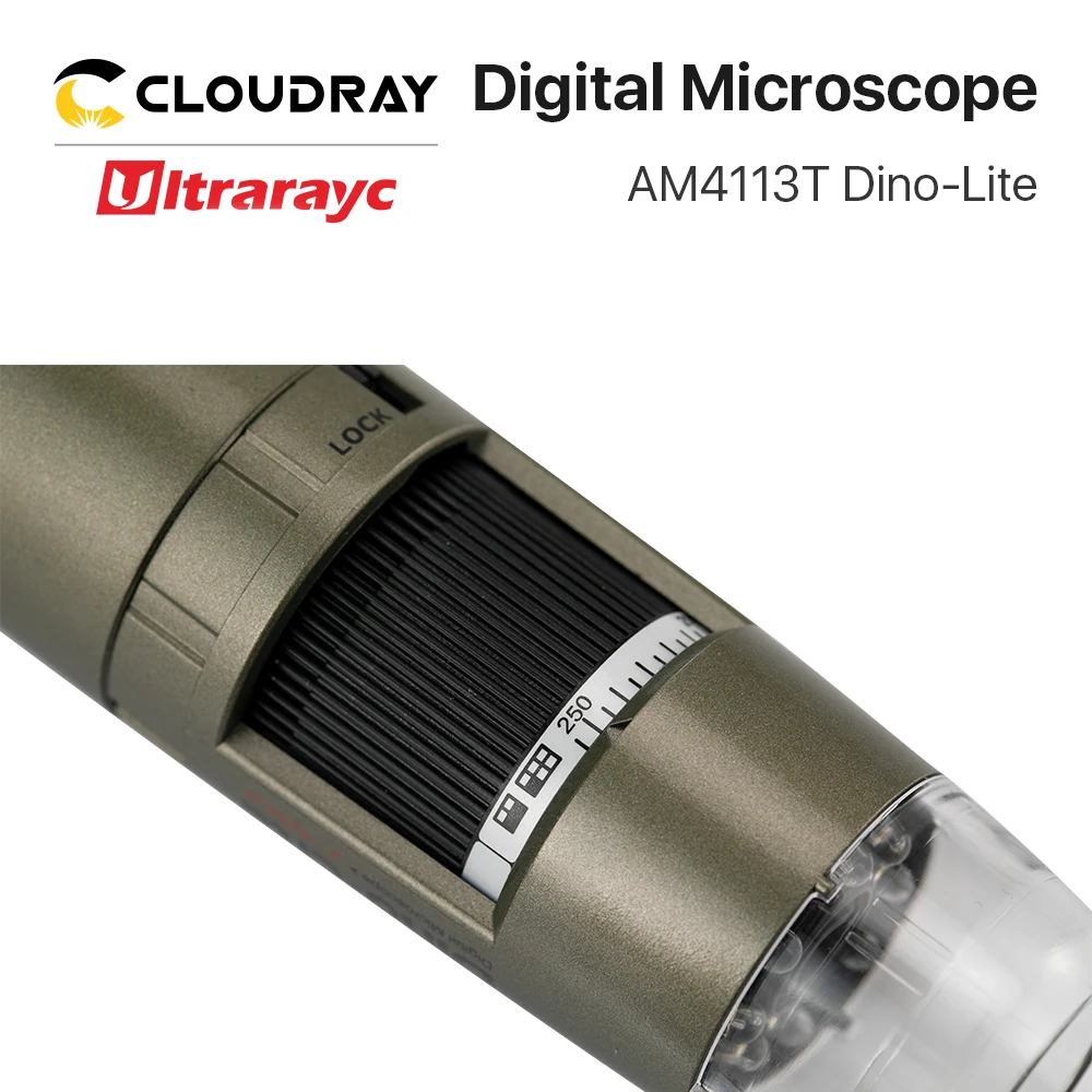 Ultrarayc Original Dino-lite AM4113T Digital Microscope Bracket Set Support MS35B 8 LED Light 200X Enlarge