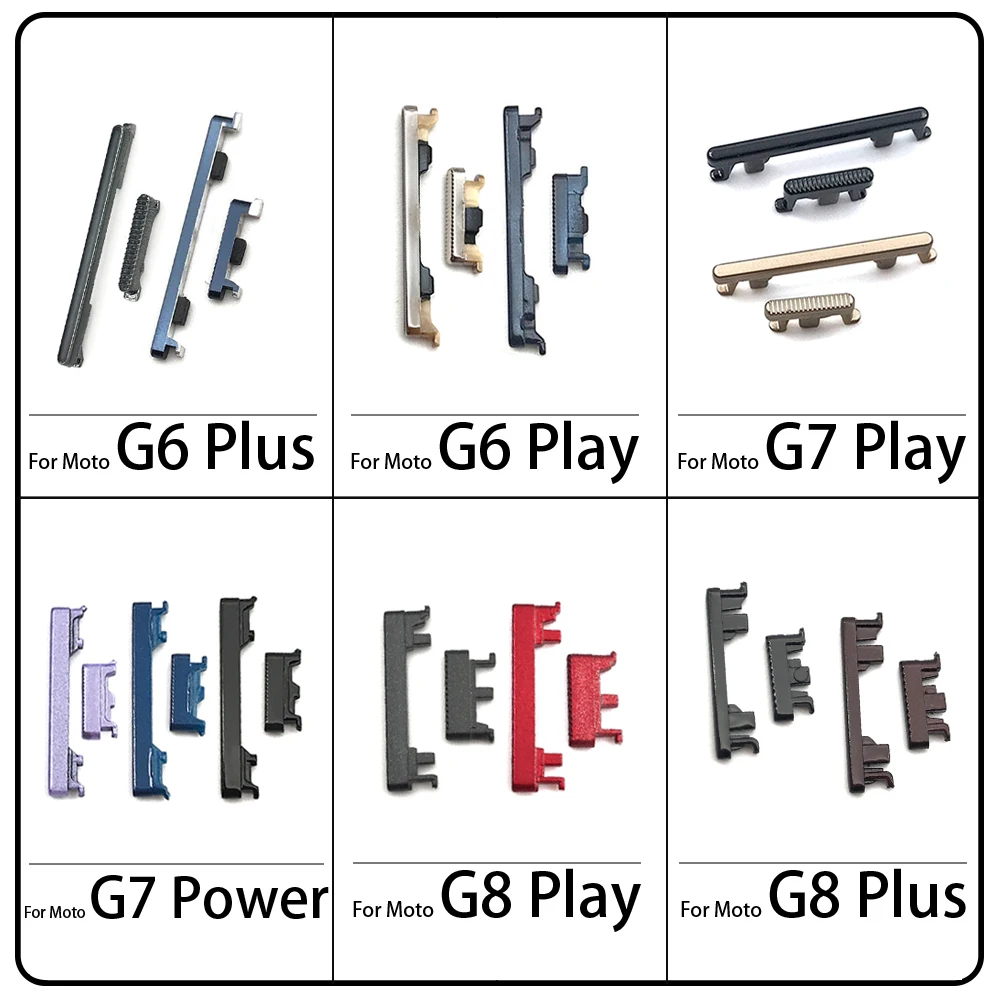 Imagem -02 - Botão Liga Desliga para Motorola Moto g5 g6 g7 g8 g9 Plus Play Power Lite com Volume e Botão Lateral Peças de Reposição Novo 50 Peças