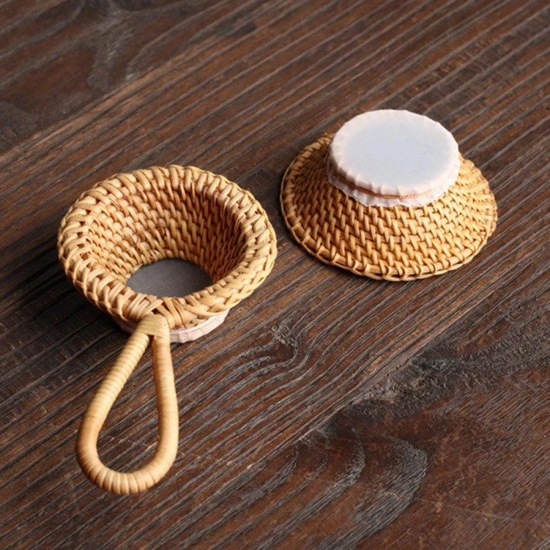 New Tea Strainers Bamboo Rattan Gourd Shaped Tea Leaves Funnel for Tea Table Decor Tea Ceremony Accessories