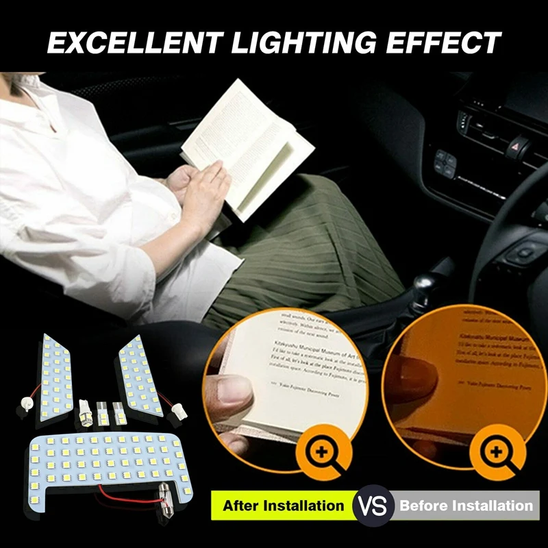 for Toyota RAV4 XA50 2019 2020 2021 RAV 4 MK5 Car Night Interior Dome Roof lights LED 4x4 Trunk Reading Lamp White Canbus Bulbs