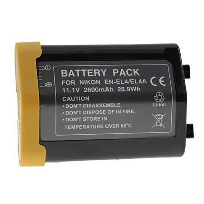 EN-EL4a EN-EL4 Lithium-ion Battery Pack for Nikon F6 D3X D3S D3 D2Xs D2X D2Hs D2H Camera EN-EL4 ENEL4 EL4a Battery