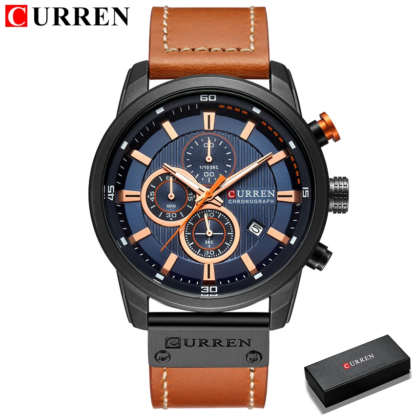CURREN Mode Datum Quarz Männer Uhren Top-marke Luxus Männlichen Uhr Chronograph Sport Herren Armbanduhr Hodinky Relogio Masculino