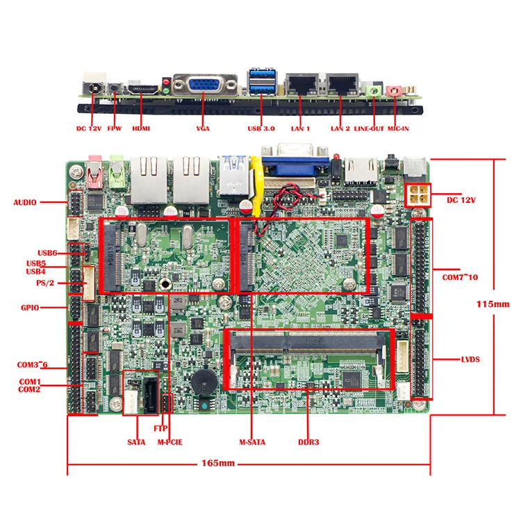 New Original Fanless J1900 CPU 3.5