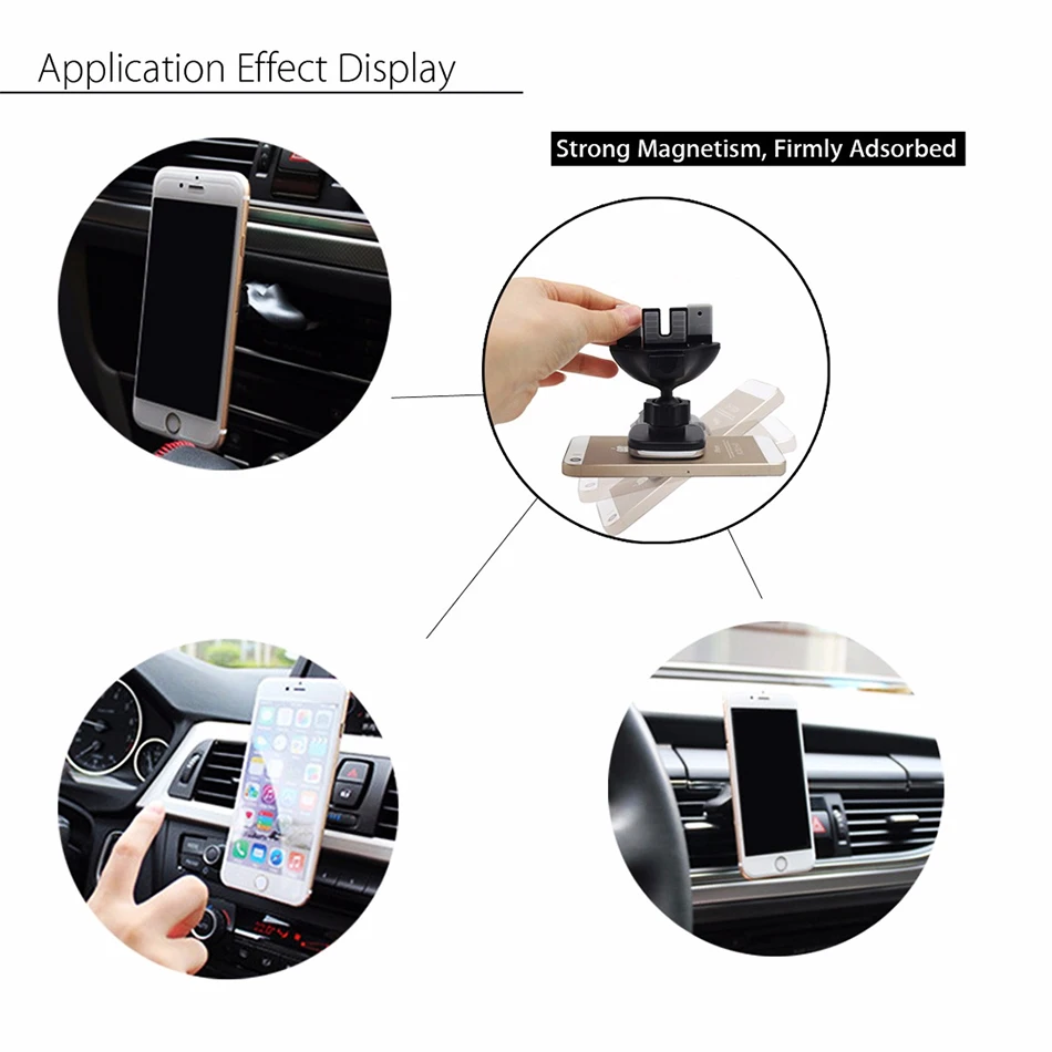 Xnyocn Magnetische Handyhalterung für das Auto, CD-Schlitz- und Lüftungsschlitz-Montage, verstellbare Handyhalterung für iPhone, Xiaomi, Honor. – Detail 9