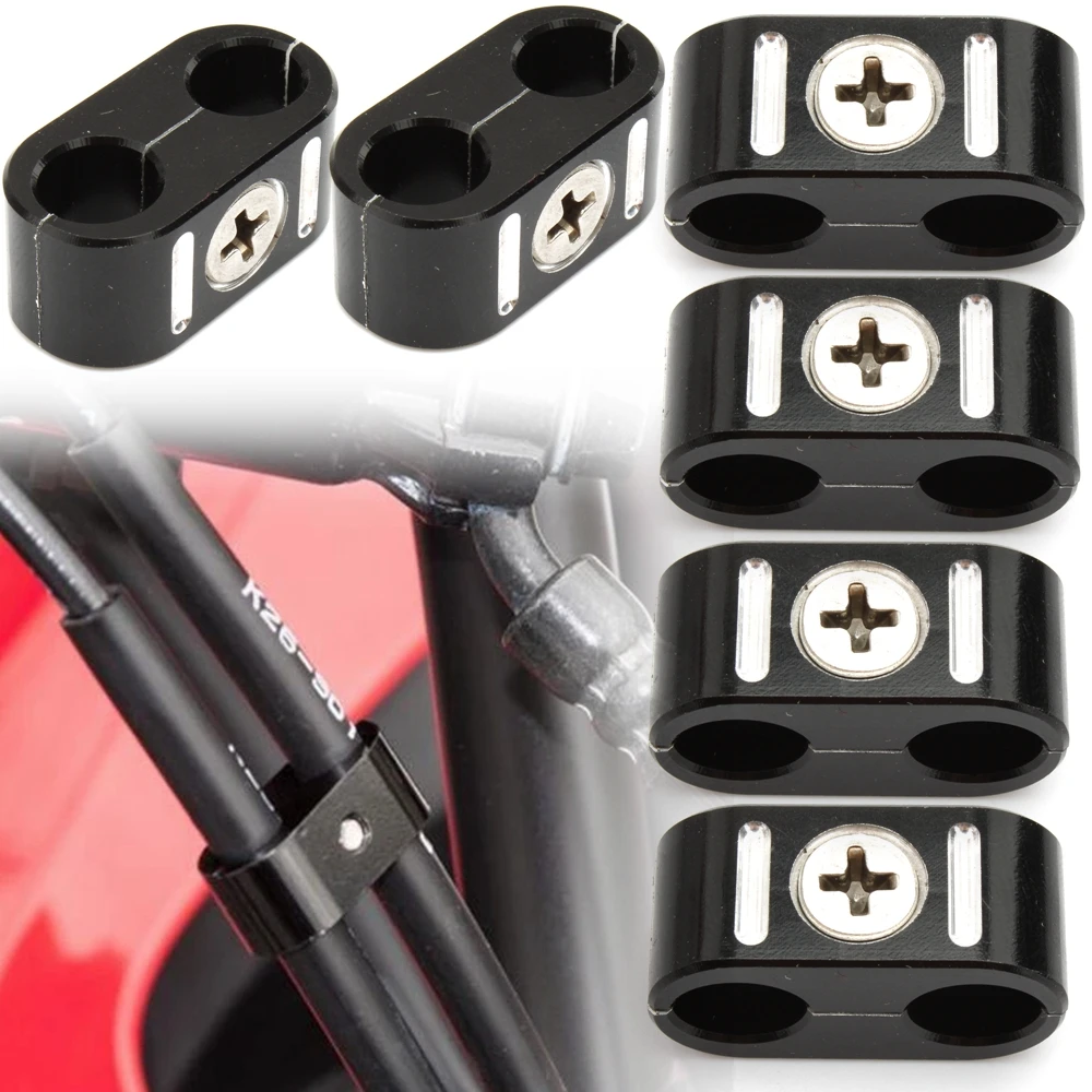 4pcs Brake Throttle Cable Clips Clamp Protector Guard Cover For Sportster 883 1200 750 XL883 XL1200 Dyna Softail Fat Street Bob