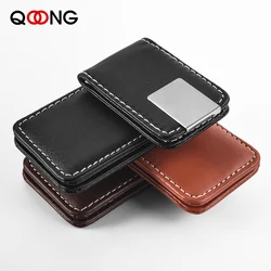 Custom Lettering Strong Magnet Money Clip Wallet Slim Men Women Moneyclip Leather Pocket Clamp Credit Card Cash Case Holder