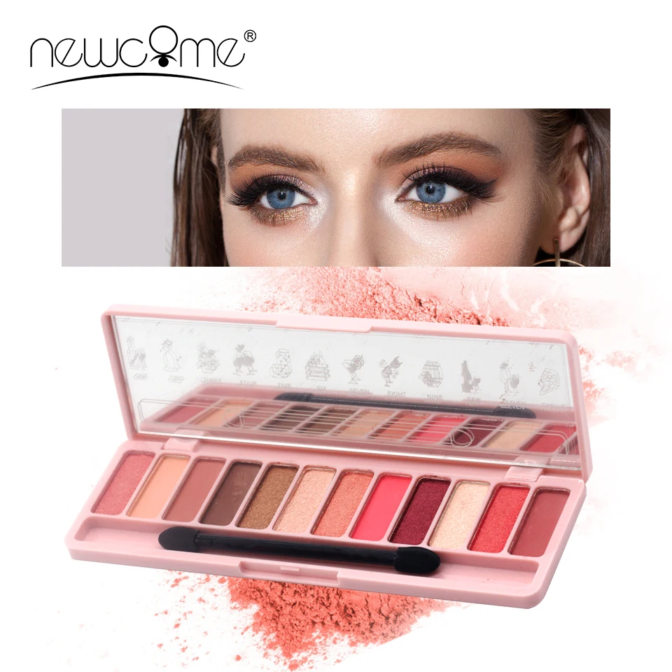 16 Colors Makeup Eyeshadow Pallete Makeup Brushes Shimmer Pigmented Eye Shadow Palette Make up Palette Maquillage