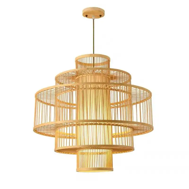 

chandelier bamboo pendant light homestay restaurant Restaurant hot pot restaurant Japanese bamboo pendant lamps
