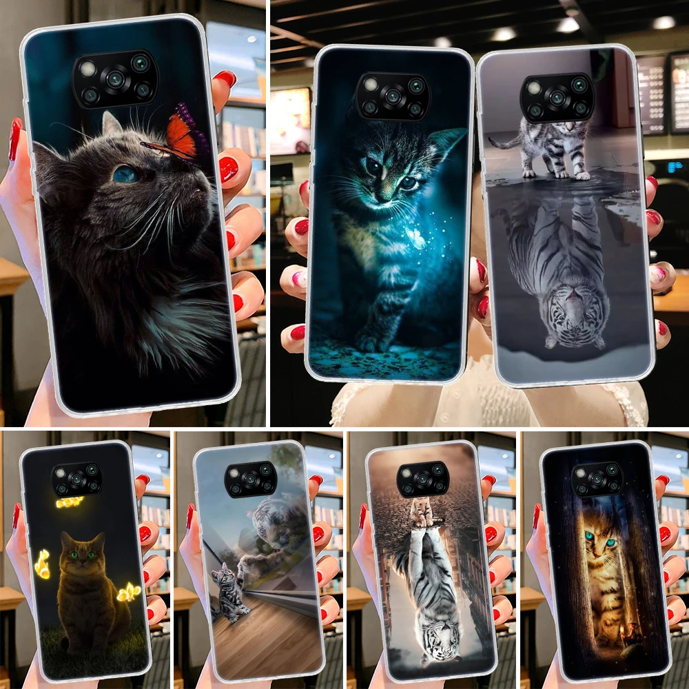 Cool Animal Big Cat Tiger Phone Case For Xiaomi Poco X3 Nfc M3 F3 F1 Mi Note 10 Pro 11 Lite 11i 8 9 9T 10T CC9 A3 Cover Fundas H