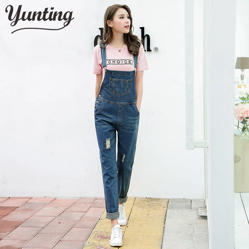 

Denim Jumpsuit Overalls for Women 2021 Pencil Jeans Woman Korean Fashion Jumper Suspender Trousers Jean Femme Blue