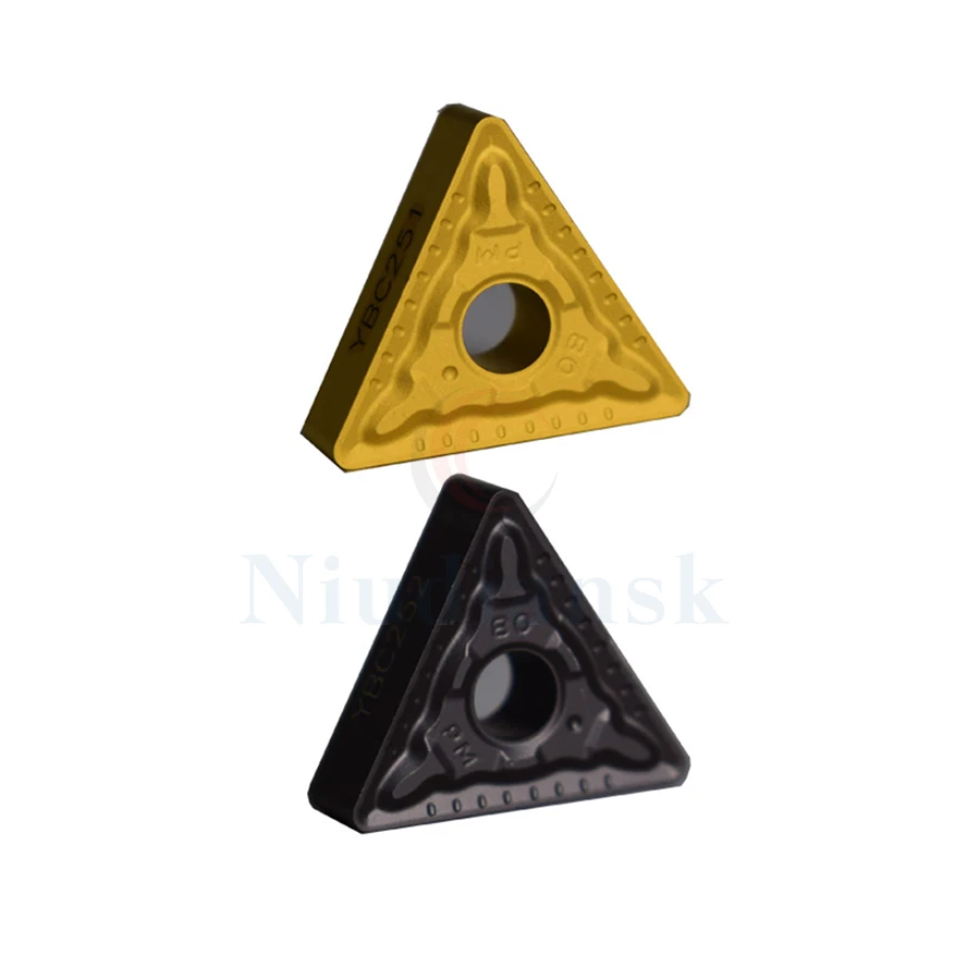 10 unidades TNMG 160404 -PM YBC251 TNMG 160408 - ​ ​ PM YBC252 TNMG 160412   YBC251 YBC252 Ferramenta de torneamento externo Inserções de metal duro Ferramentas de torno CNC