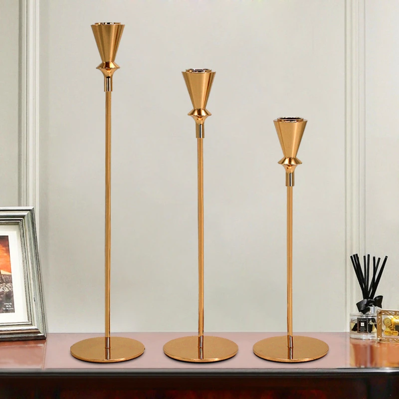 3 Pcs/ Set Candle Holder Simple Matt Wedding Decoration Bar Party Living Room Decoration Home Decoration