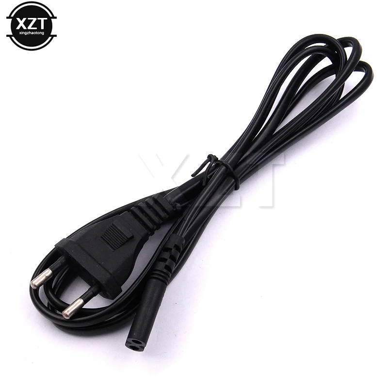 Europe European EU plug power supply Cable 2-prong 2 power outlet Cord IEC 320 IEC320 C7 For XBOX PS4 Laptop LED Light