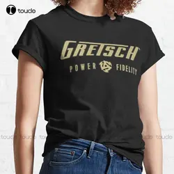 New Gretsch Power & Fidelity Classic T-Shirt Cotton Tee Shirt