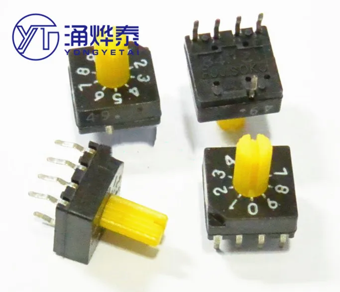 YYT 2PCS 0-9/10-bit Rotary Encoding Dip Switch 8421 C Code Strip DRS4010