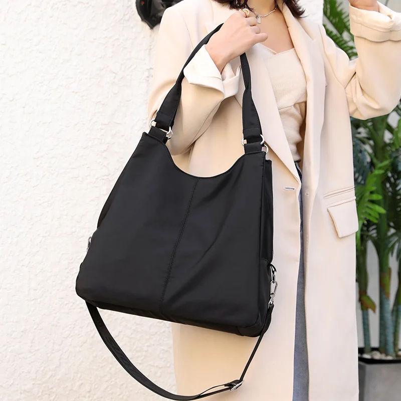 New Women Casual Nylon Big Tote Bag Lightweight Waterproof Large Capacity Handbag Messenger Bag Ladies Shopping Shoulder Bag