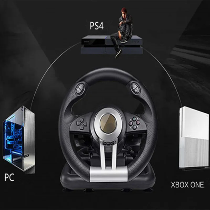 Simulation Computer Game Steering Wheel Vibration Supports PS 3/4 Driving Car Llearn Drive Need Speed Gameing Joystick Console