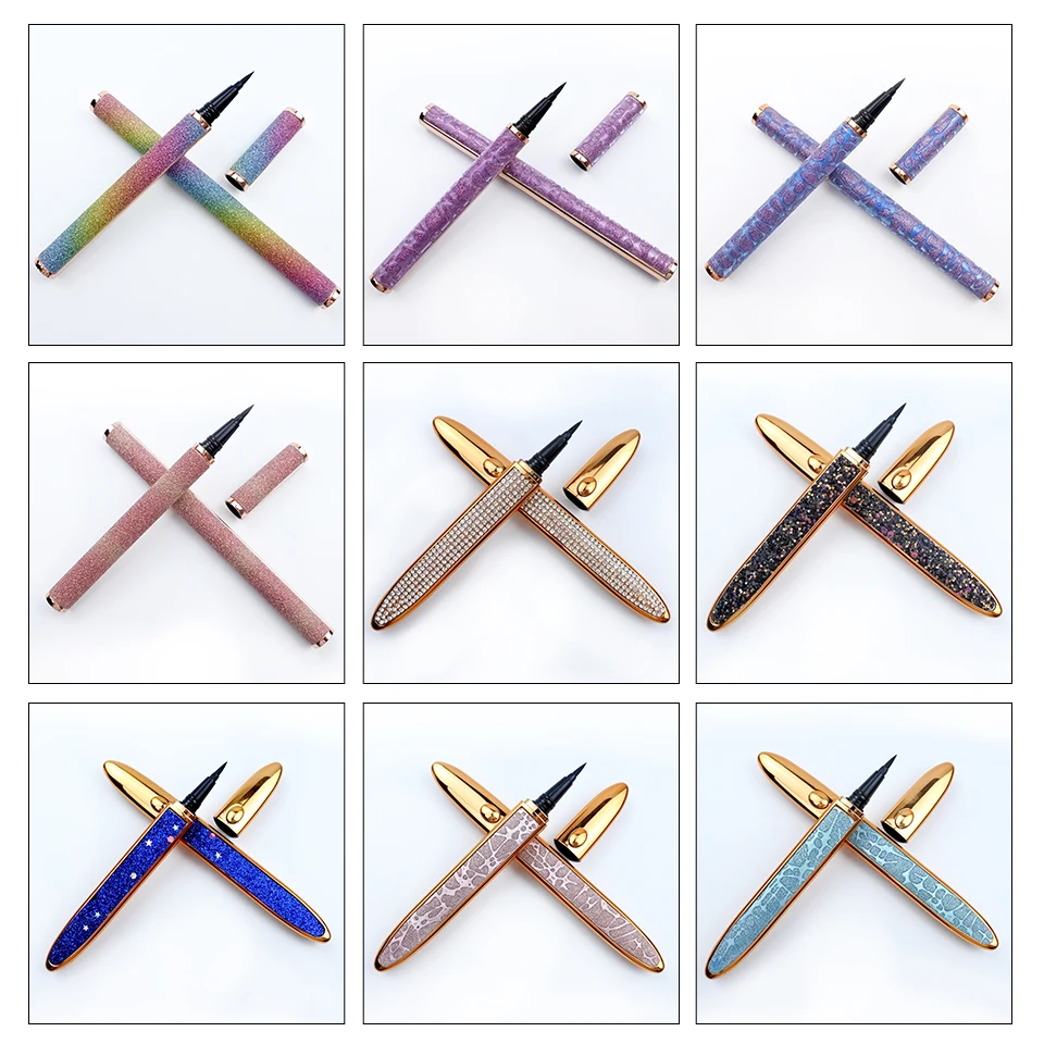 Stylo à colle pour les yeux, maquillage longue durée, liquide, Eyeliner, noir, vente en gros, cosmétiques