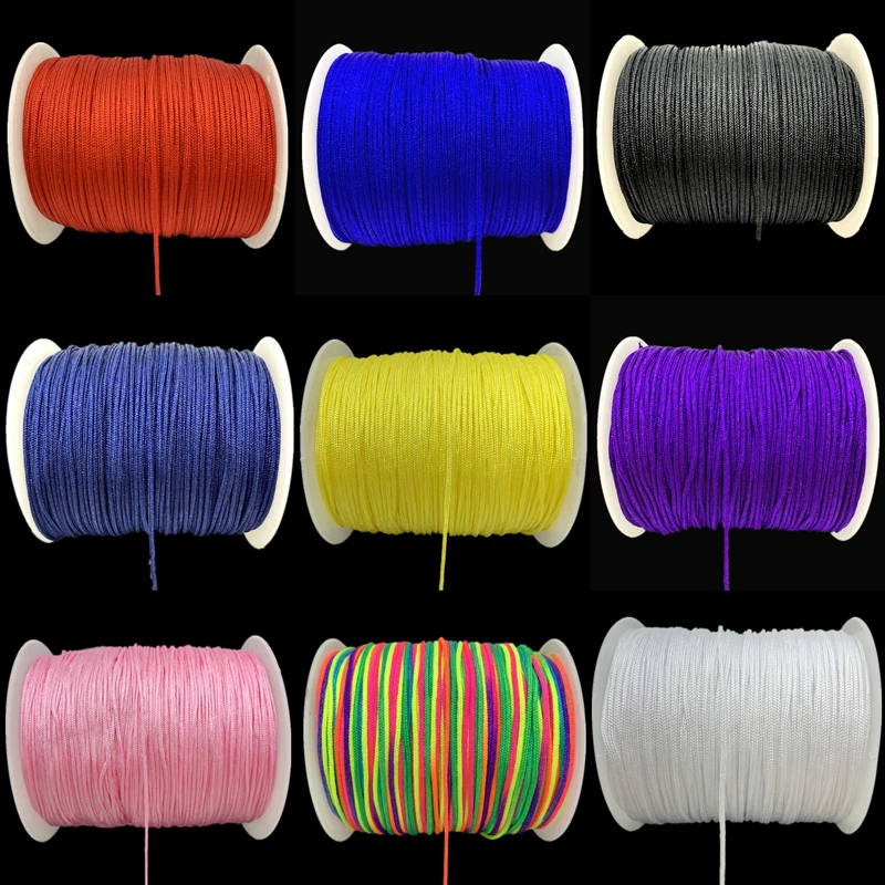 0.5/0.8/1.0/1.5mm Nylon Cord Rope Chinese Knot Macrame Cord Rope For Jewelry Making DIY Shamballa Bracelet Jewelry Accessories