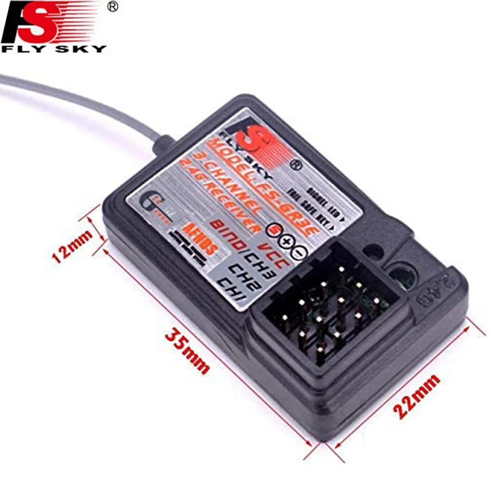 Flysky-receptor de FS-GR3E para coche, camión, barco, GT3B, GR3C, transmisor de actualización, 3 canales, 2,4G, GR3E, a prueba de fallos, FS-GR3F