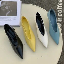 Big Size 2024 Women Pumps Fashion Thin Low Heels Sandals Shoes For Ladies Shallow Pointed Toe Heel Female Elegant Pumps Shoes