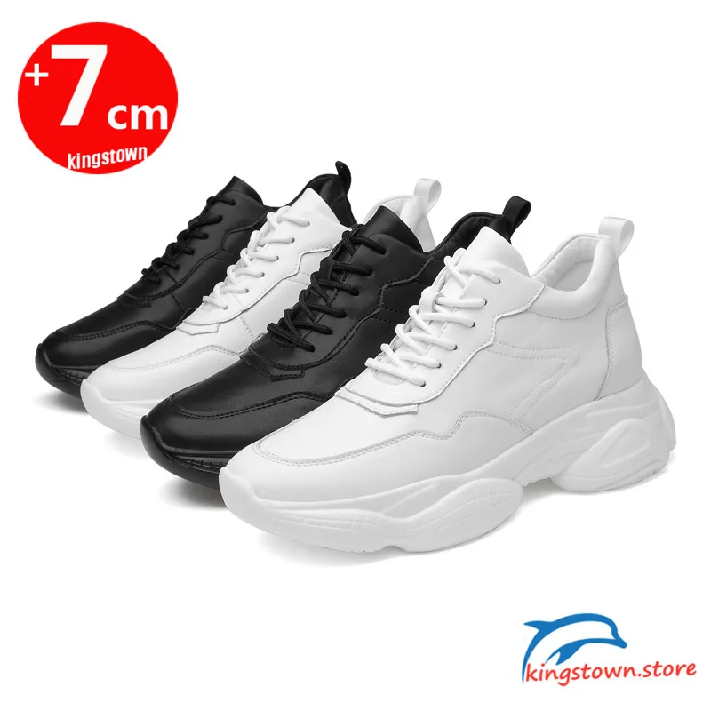 Man Sneakers Elevator Shoes Height Increase Shoes for Men Height Increase Shoes White Sneakers Black Shoes insole 7CM Tall Shoes