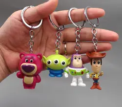 Toy Story 4 Action Figure Bag Keychain Toys Jessie Woody Buzz Lightyear Alien Hamm Horse Bear PVC Figure Doll Toys Gifts