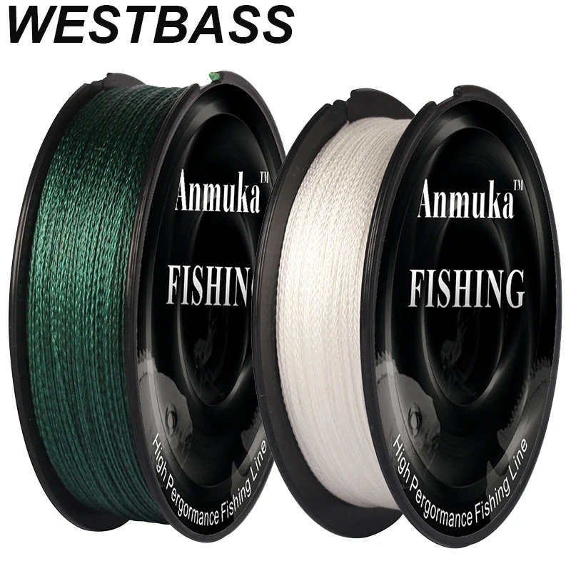 WESTBASS 100M-109 Yard Fishing Line 4 Strands PE Line 7.9LB-99.2LB Smooth 4 Braided Multifilament Wired Line Weaved Rope Pesca