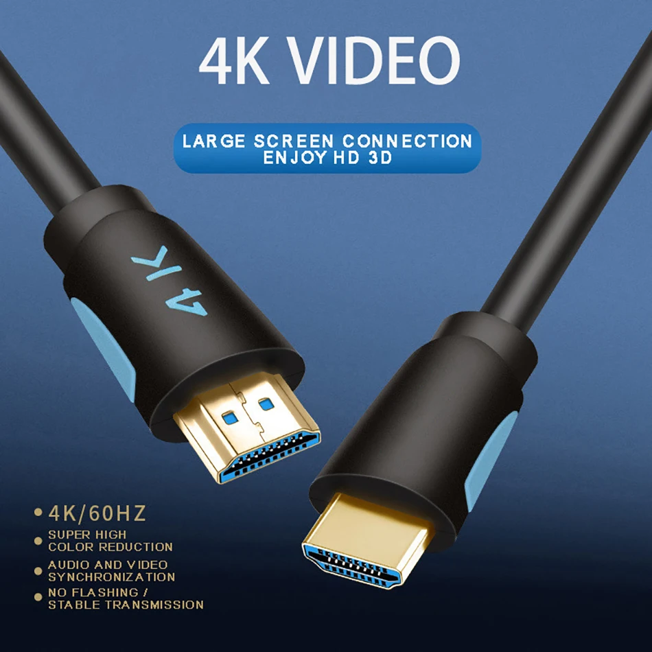 4K 60Hz Video 2.0 Version Male to Male Switch Extension 3D Video Hdmi-compatible Cable Adapter for Home Theater Application UHD