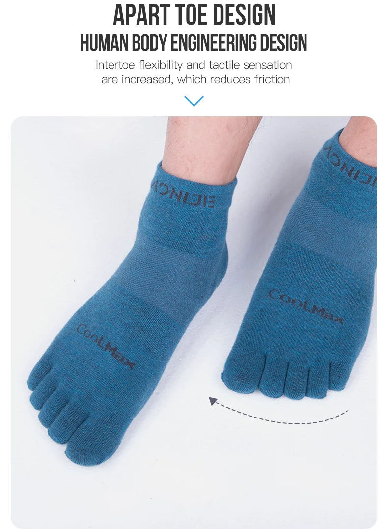 AONIJIE E4109S E4110S One Pair Low Cut Socks Quarter Athletic Toe Socks Perfect For Five Toed Barefoot Running Shoes Marathon