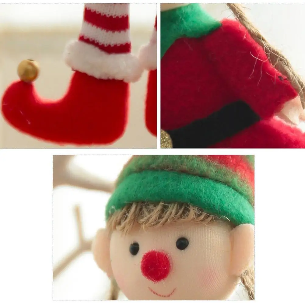 1Pcs Christmas Elf Dolls Christmas Tree Hanging Pendant Xmas Decoration Doll For Kids Toys Gifts Dolls