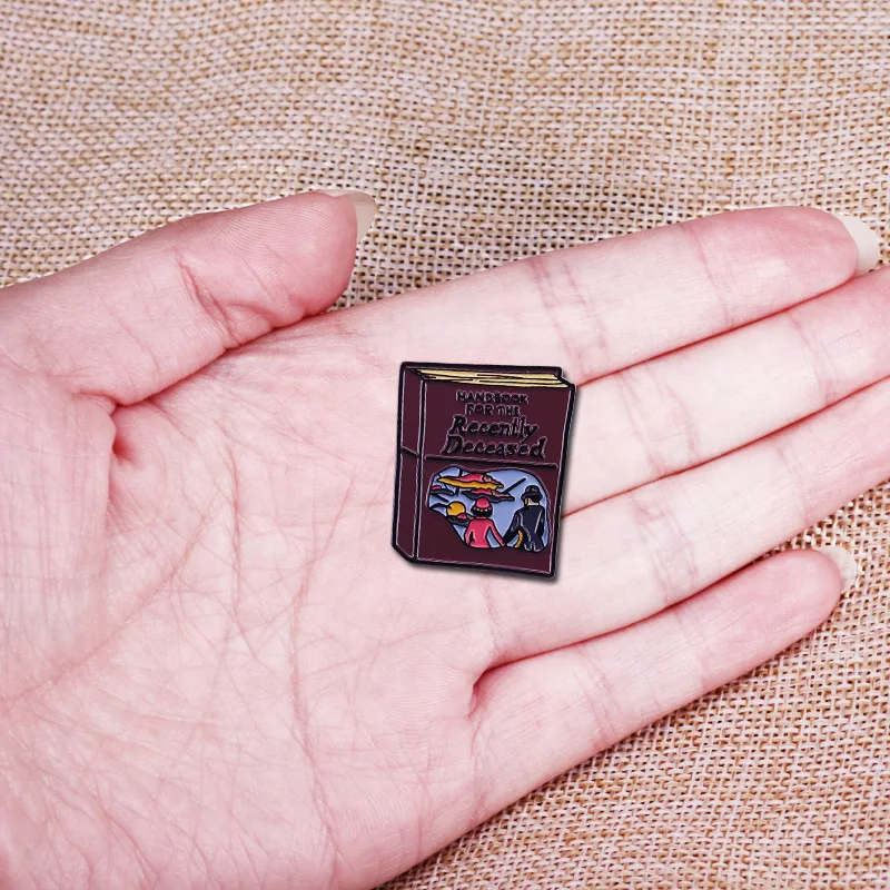 Get this enamel pin of the Handbook found in Tim Burtons 1993 classic!