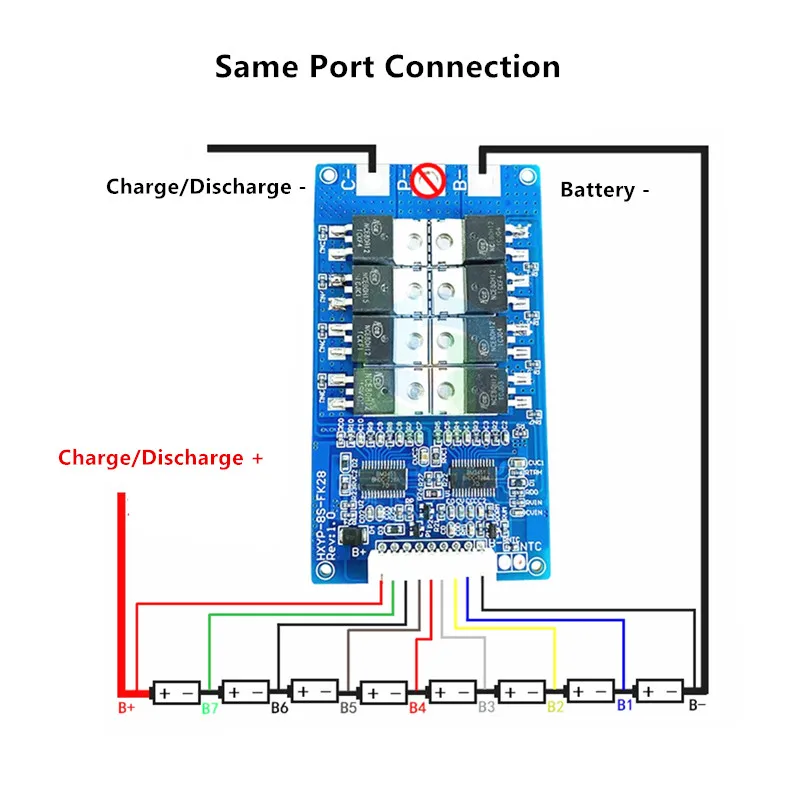 24V 8S 25A BMS Balanced Lifepo4แบตเตอรี่ Protetcion สำหรับ18650 21700 32650แบตเตอรี่