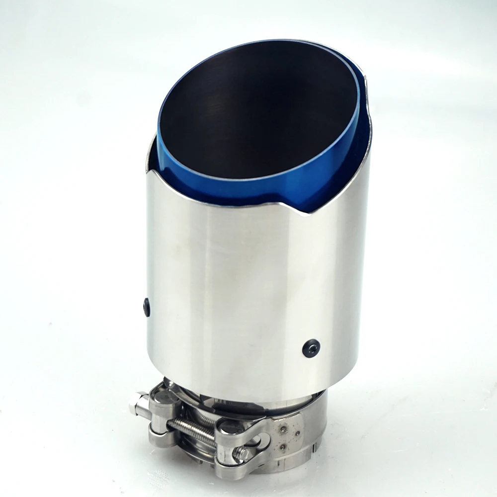 

1 Piece ER High Quality Stainless Steel Exhaust Tip Burnt Blue Tail Pipes For Universal Modified Upgrade Automobile Accessories