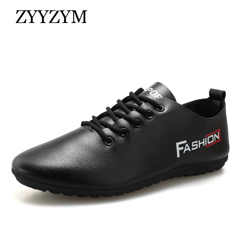 Men Shoes Pu Leather Breathable Versatile Korean Fashion Casual Driving Shoes