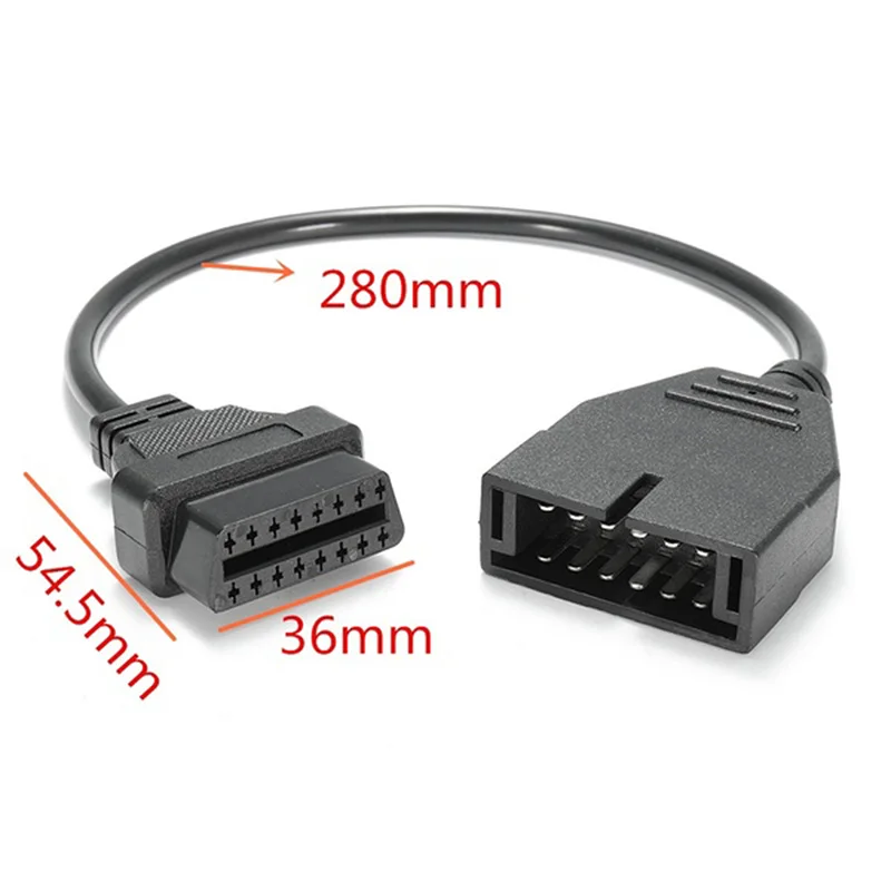 Auto Diagnostic Cable  Vehicles autoscanner adapter Newest OBDII OBD 2 Connector Adapter for GM 12 Pin GM12 to 16 Pin