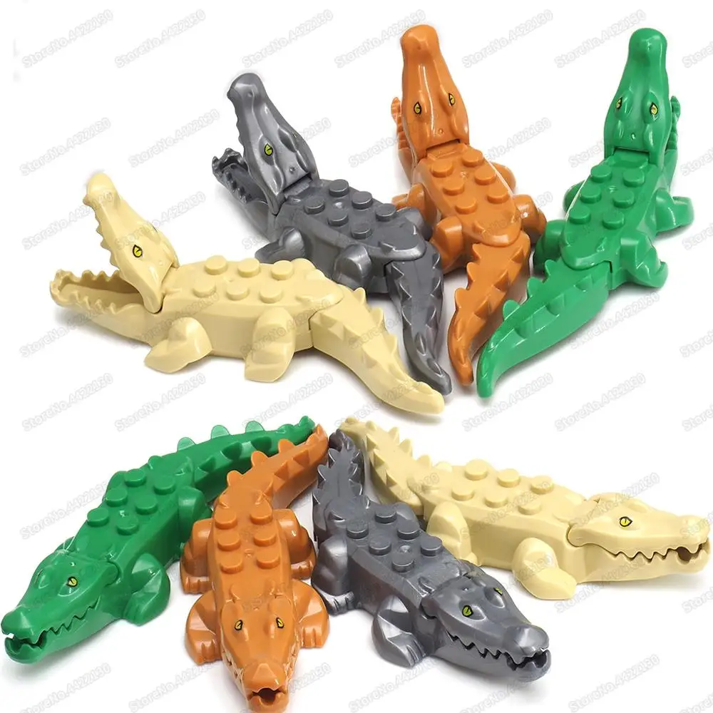 Animal Building Block Baby Crocodile Assembly Replacement Parts For Animal World Figures Friend Child Christmas Gifts Model Toys