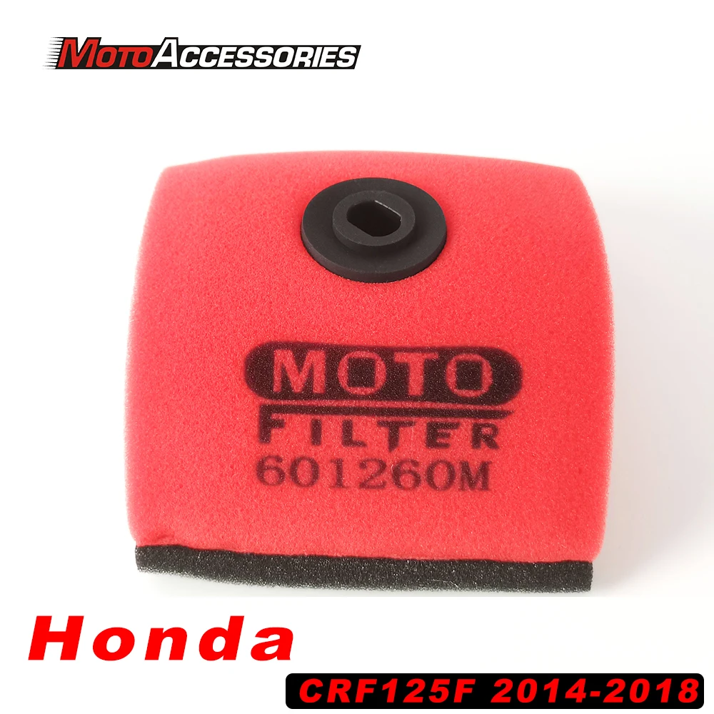 Air Filter For Honda CRF 125F 2014 2015 2016 2017 2018 2019 2020 2021 Foam Cleaner Moped Scooter Dirt Pit Bike Motorcycle Parts