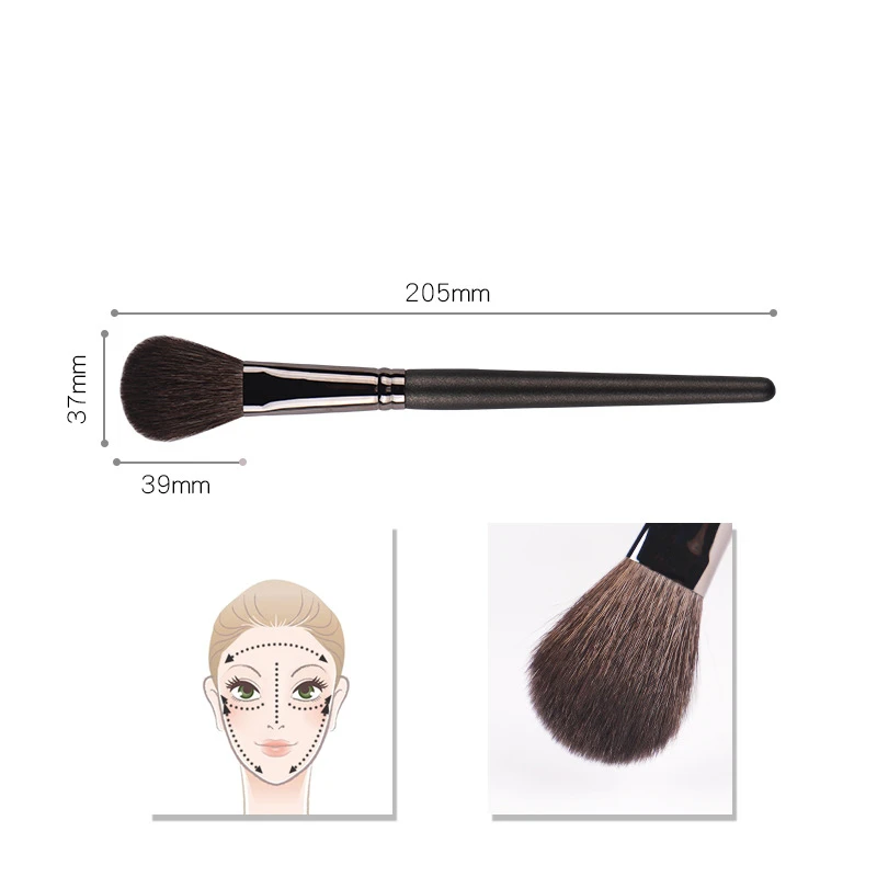 P-Series #702 Small Powder Brush Natural Squirrel Hair Soft Cheek Blusher Makeup Brushes Cosmetic Brush Tool