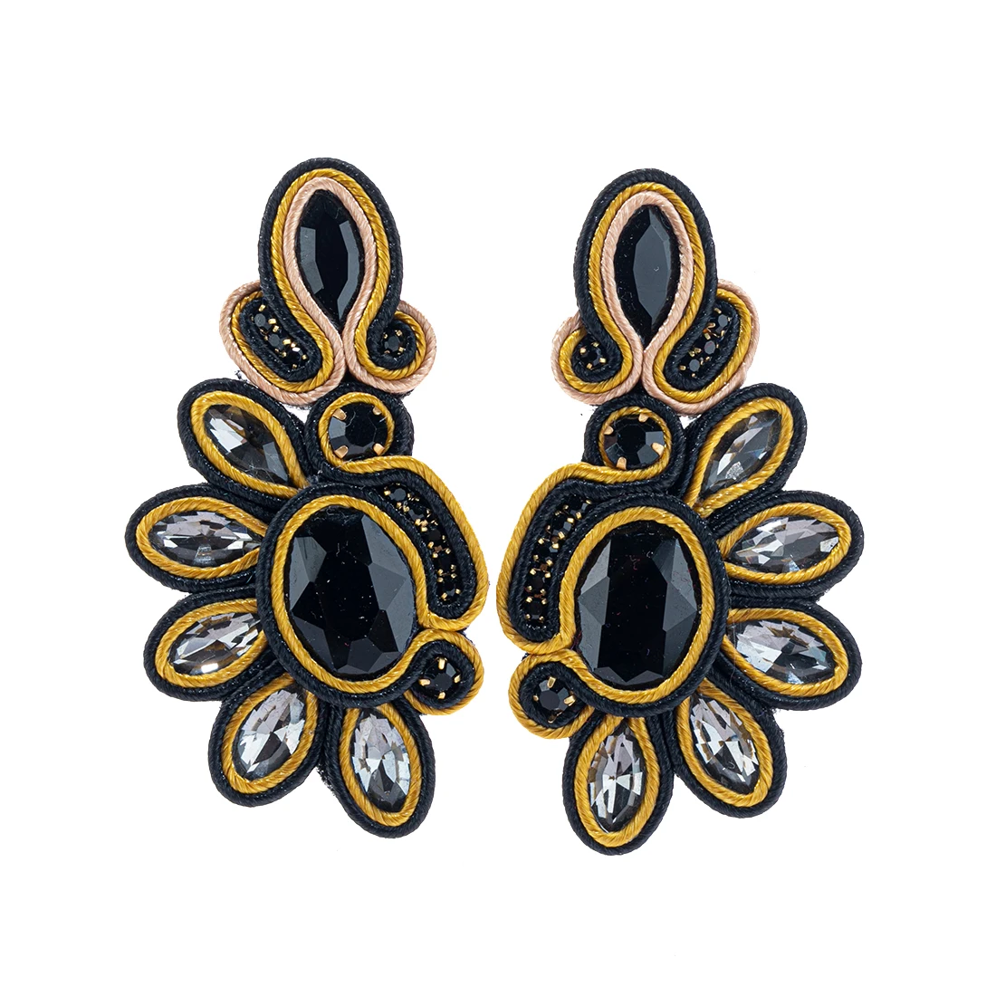 Fashion Soutache earrings for women Handmade Sutasz jewelry Colourful Large Pendant earring Ethnic Bohemia accseeories New trend