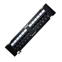 Clipsal 10in UTP 12-port CAT5e Patch Panel Wall Rack-mount Network Distribution Frame RJ45 Cable Adapter Modular Keystone Jack