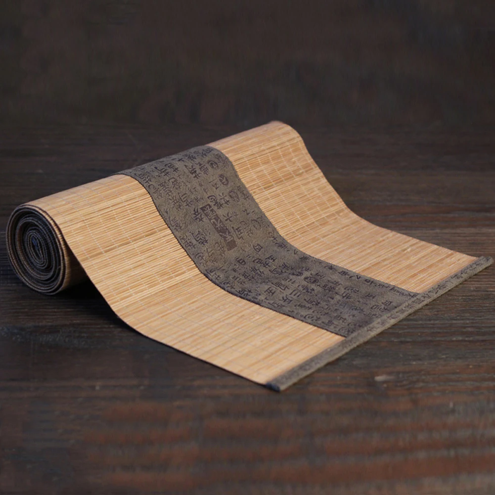 Japanese Bamboo Mats Table Runners Curtains Table Cover Kung Fu Tea Mat Home Decor Coffee Tablecloth