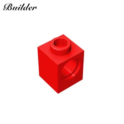 Little Builder 6541 MOC Technology 1x1 Perforated Brick 1 Hole 10pcs Building Block DIY Assembles Particles Toys for Children