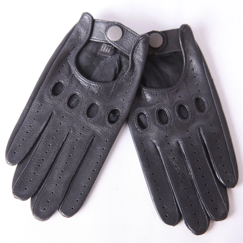 Guantes de piel de ciervo para hombre, de alta calidad, transpirables, de cuero Real, para conducción, pantalla táctil, sin forro, M-XL, M062